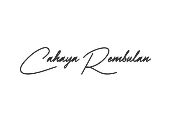 Cahaya Rembulan: A Script Font for Digital Branding and Web Design